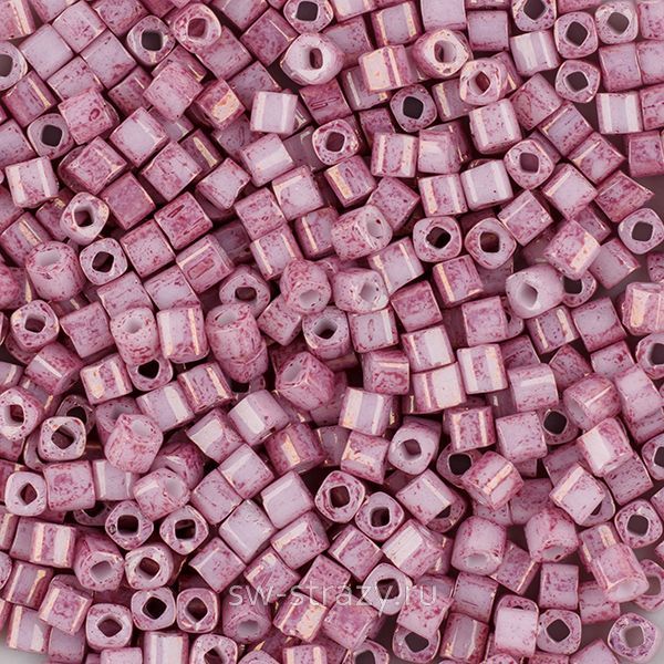 Бисер Cube 1,5 mm #1202 Мраморный непрозрачный розовый