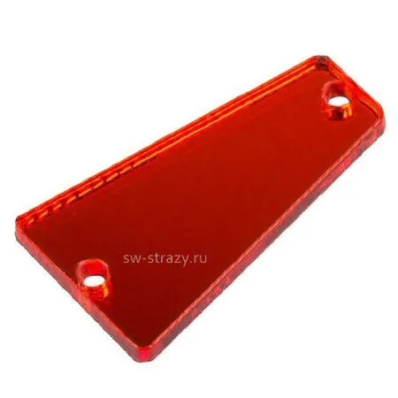 Зеркала акриловые пришивные (трапеция) красный