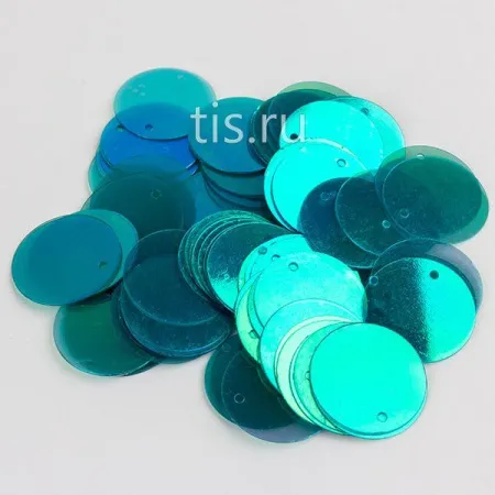 Пайетки круг Blue Zircon AB