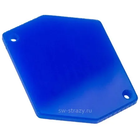 Зеркала акриловые пришивные (шестиугольник) синий пластик