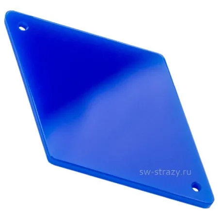 Зеркала акриловые пришивные (ромб) синий пластик