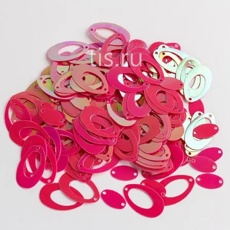 Пайетки овал Fuchsia AB