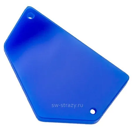 Зеркала акриловые пришивные (пятиугольник) синий пластик