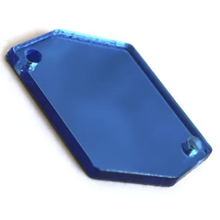 Зеркала акриловые пришивные (шестиугольник) синий