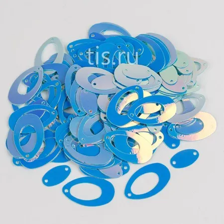 Пайетки овал Aquamarine AB