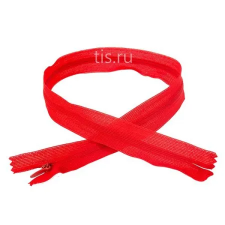 Молния потайная н\р красный F161 50 см