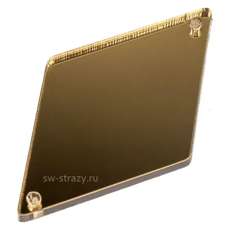 Зеркала акриловые пришивные (ромб) золото