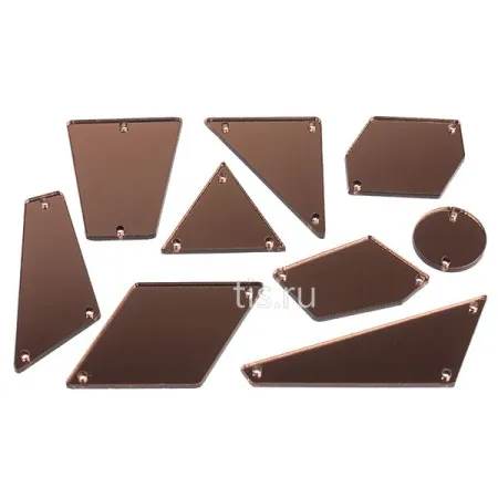 Набор зеркал акриловых пришивных 30 шт (Antique Pink)