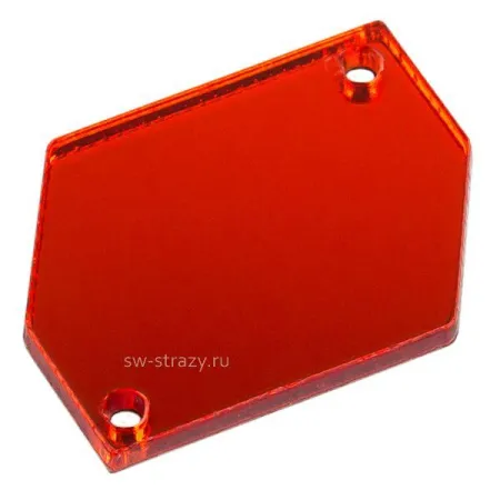 Зеркала акриловые пришивные (шестиугольник) красный