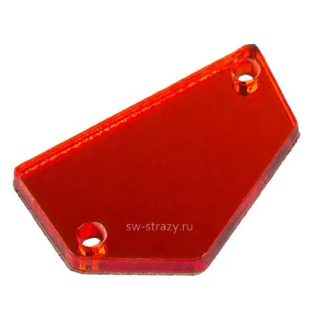 Зеркала акриловые пришивные (пятиугольник) красный